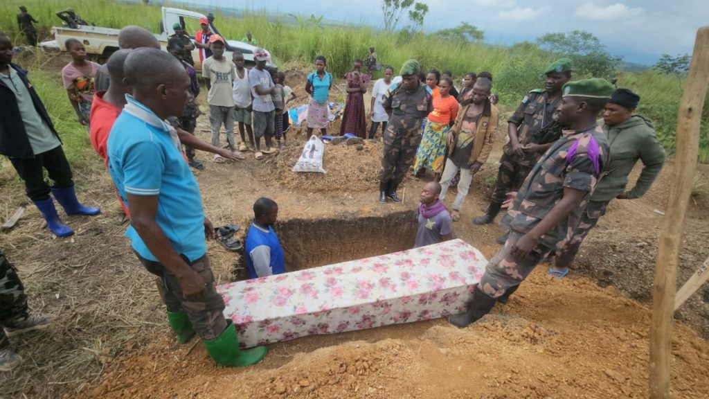 Ituri : décès d’un déplacé à Irumu, l’armée prend en charge son enterrement